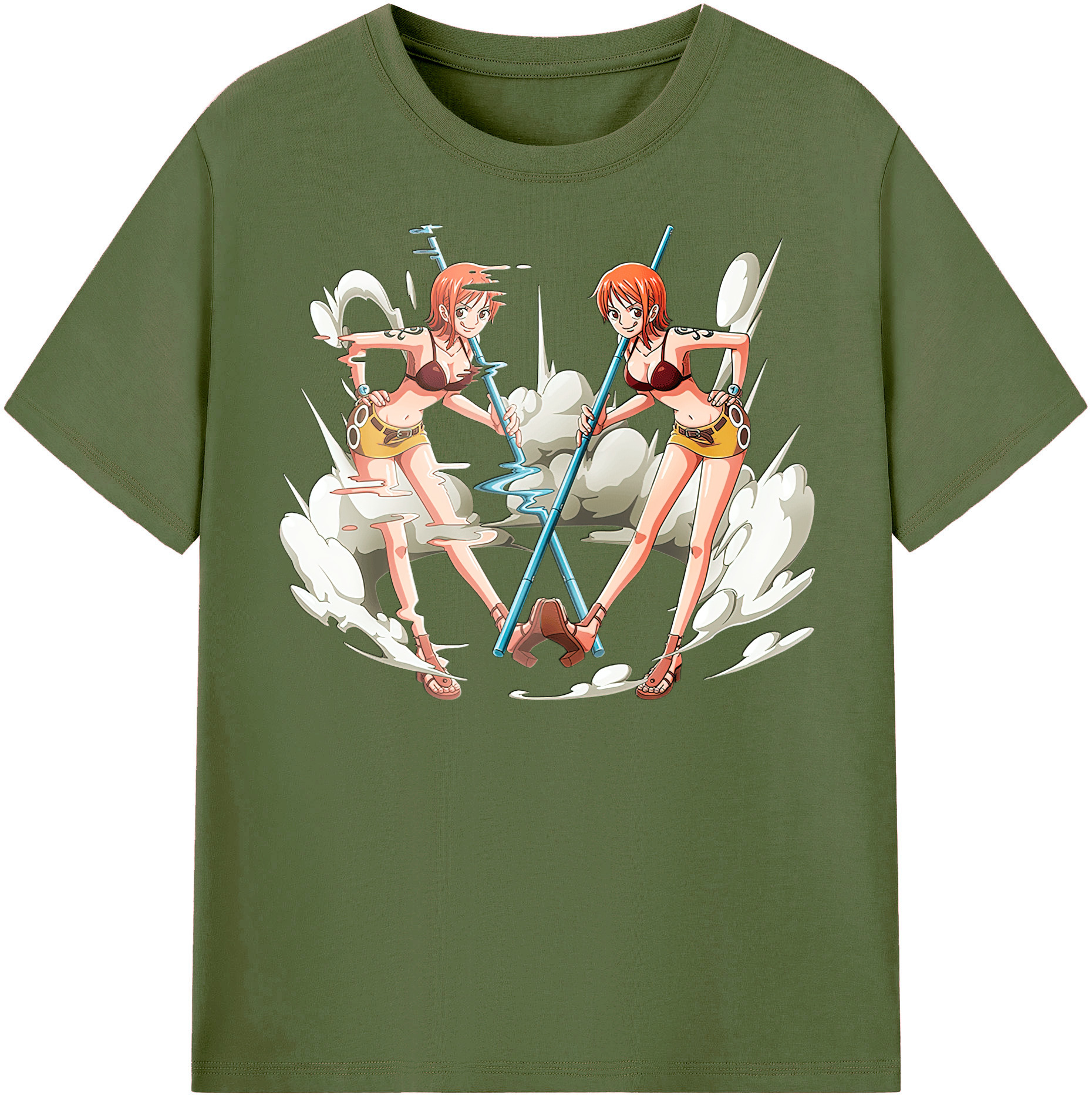 ワンピース ナミ ONE PIECE Nami 綿100％半袖Tシャツ（フロントプリント）